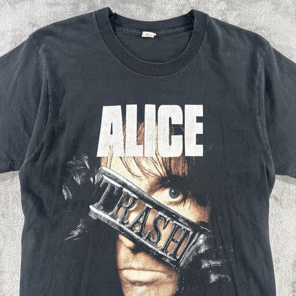 Vintage 1989  Alice Cooper Trashes Tour T-Shirt Men's Medium Band Double-Sided - Picture 2 of 16
